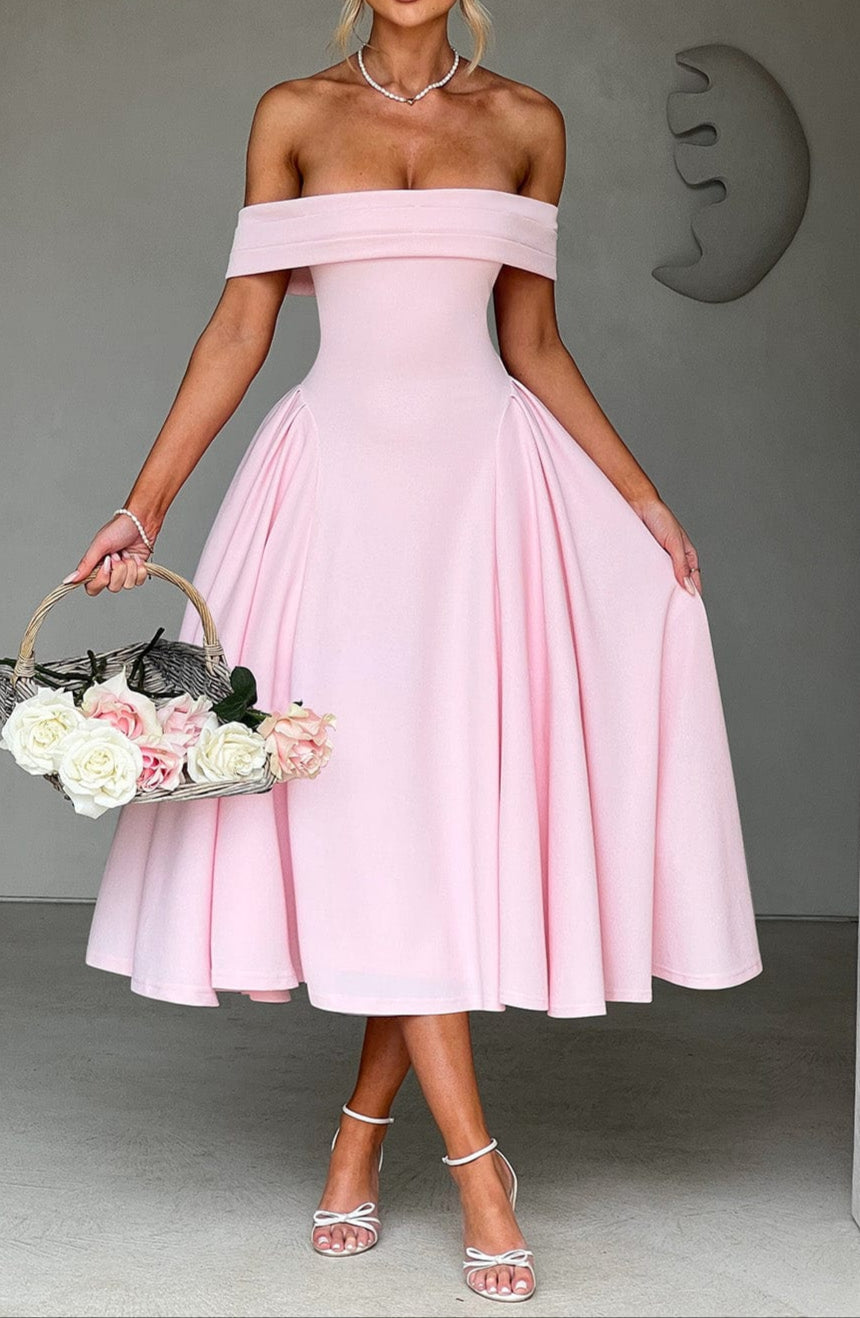 Valeria Midi Dress - Blush