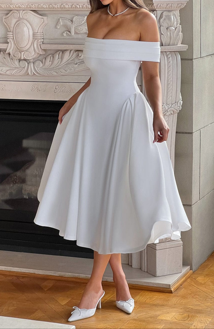 Gianetta Midi Dress - Ivory