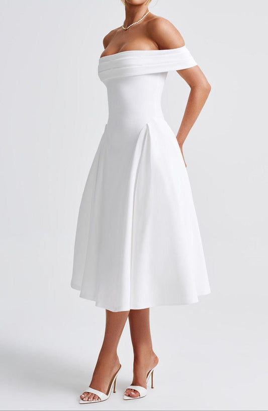Gianetta Midi Dress - Ivory