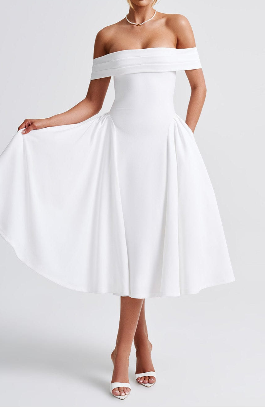 Rafaella Midi Dress - White