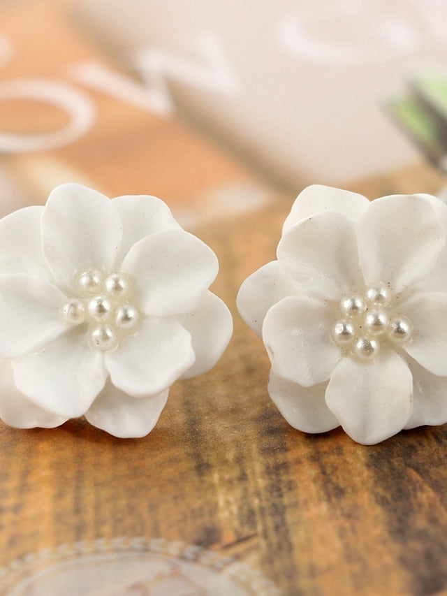 1 Pair Stud Earrings For Street Daily Resin Classic Fashion for Women