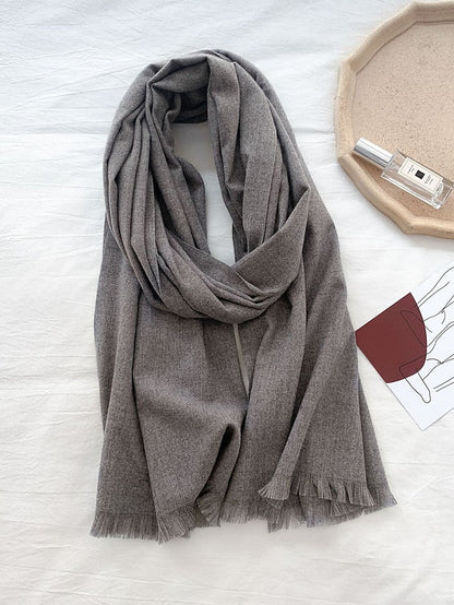 Shawls & Wraps Party Black Scarf Pure Color / Basic / Red / Fall / Winter / Imitation Cashmere for Women