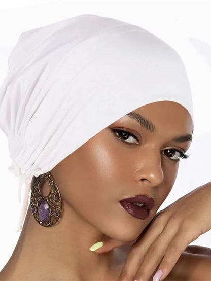 Soft Double Layer Satin Jersey Inner Hijab Cap Muslim Underscarf Bonnet Female Headband Caps Islam Ramadan Bandage Hat for Women