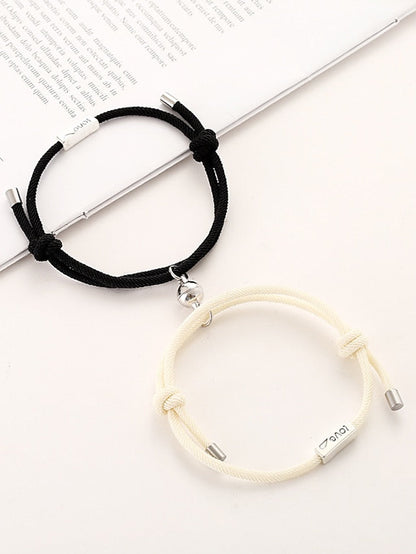 1 Pair Couple's Bracelet Magnetic Adjustable Romantic Series Love Simple Rope Bracelet Jewelry Milan For Gift for Women