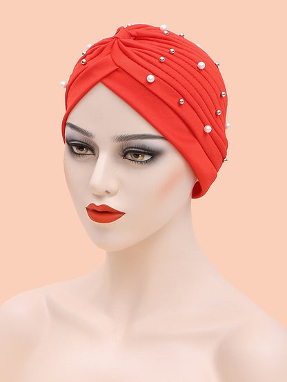 Beanie / Slouchy Party Dailywear Sports Outdoor Beaded Pure Color Red Blue Hat Basic Brown Pink Fall Winter for Women