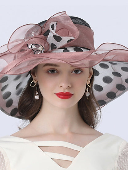 Hat Bucket Hat Sun Hat Green Black Purple Party Outdoor Dailywear Floral Floral Polka Dot Portable Windproof Comfort for Women