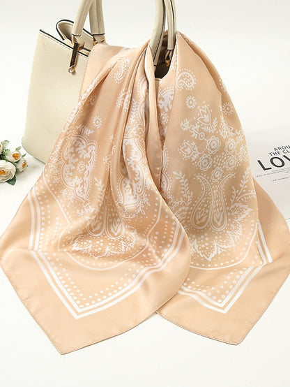 Fashion Printed Hair Scarf For Women 70*70cm Shawl Simple Bandana Head Bag Scarfs Female Kerchief Neck Scarves for Women