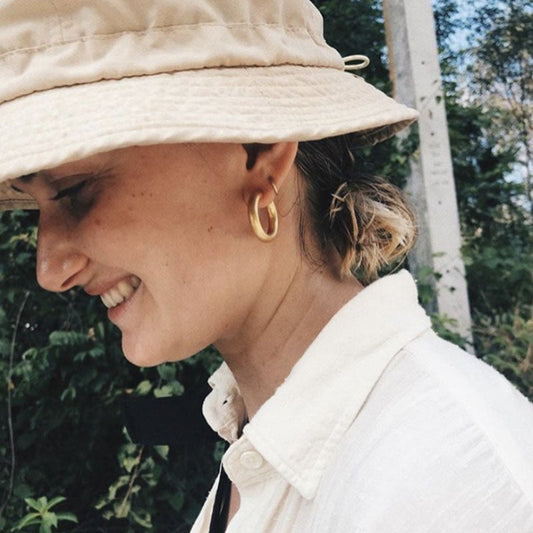 Gold Chunky Small Hoop Earrings