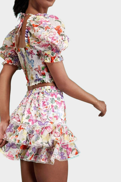 Conjunto estampado de mariposas Mona