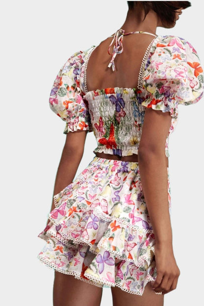 Conjunto estampado de mariposas Mona