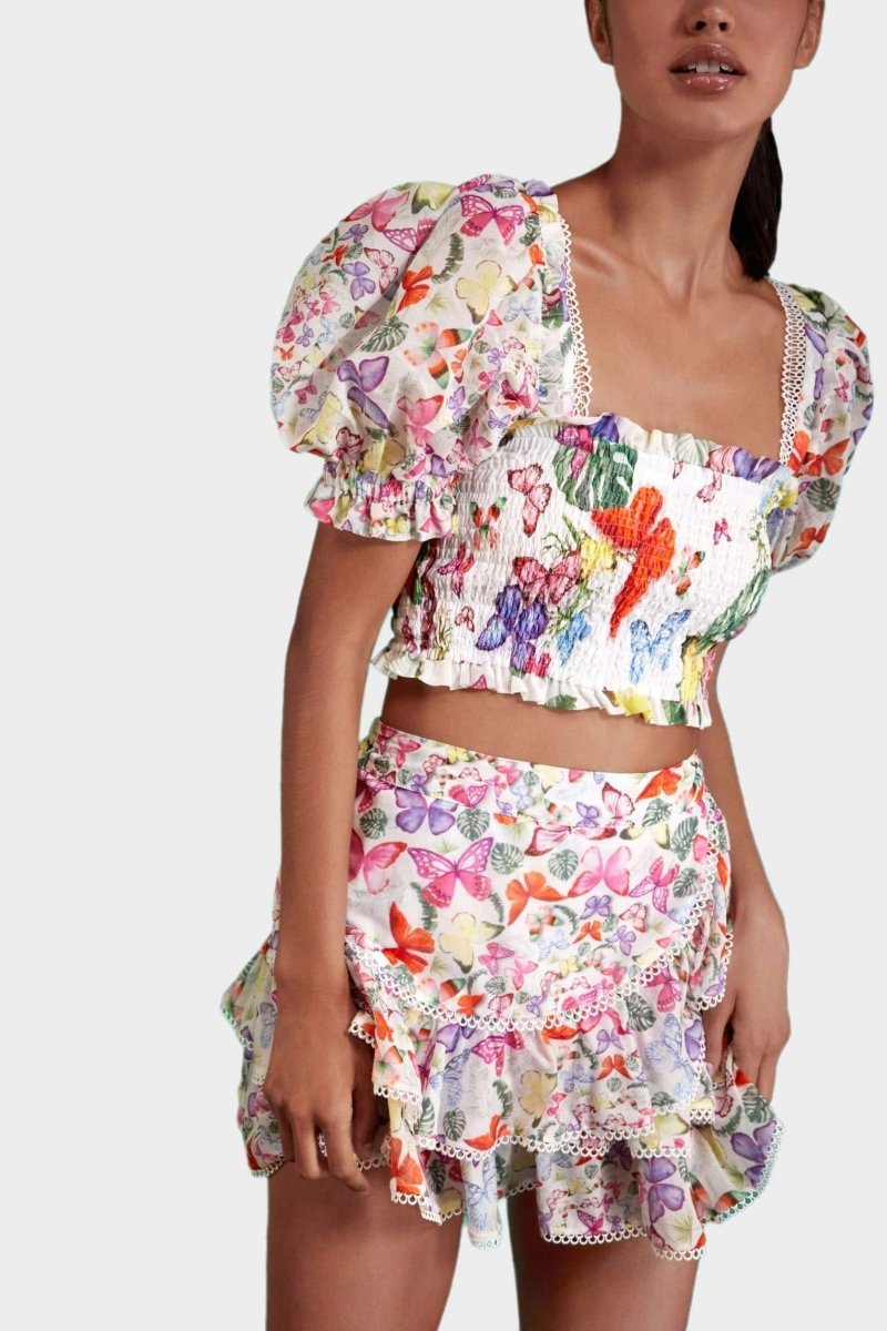 Conjunto estampado de mariposas Mona