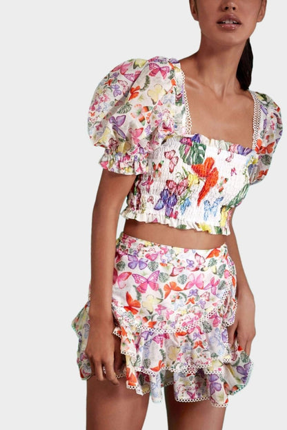 Conjunto estampado de mariposas Mona