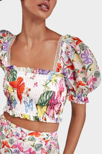 Conjunto estampado de mariposas Mona