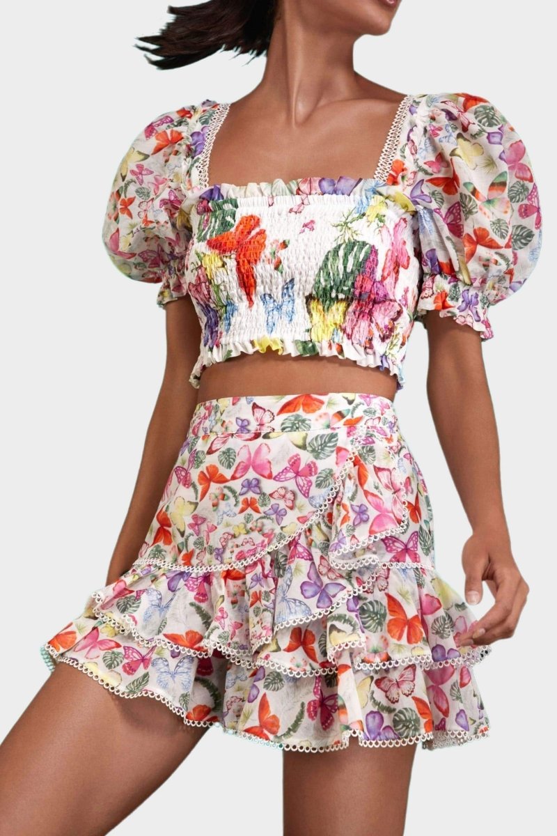 Conjunto estampado de mariposas Mona