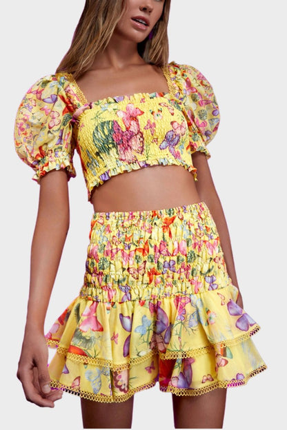 Conjunto estampado de mariposas Mona