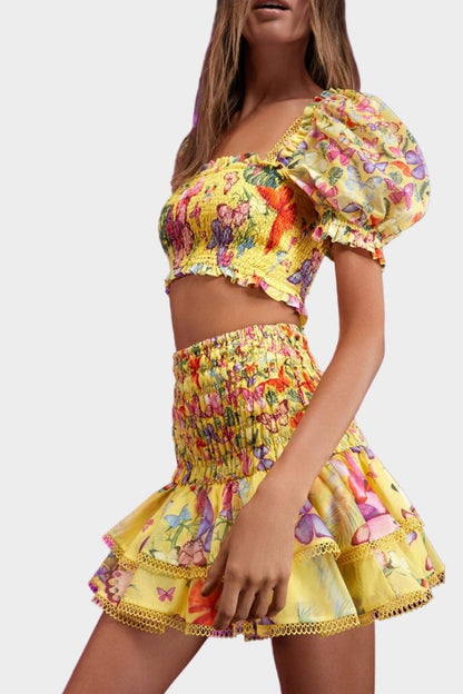 Conjunto estampado de mariposas Mona