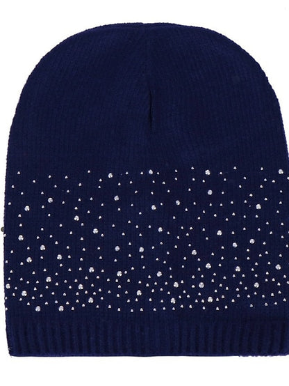 Hat Beanie / Slouchy Black Blue Camel Outdoor Home Daily Beaded Knit Polka Dot Portable Windproof Comfort for Women