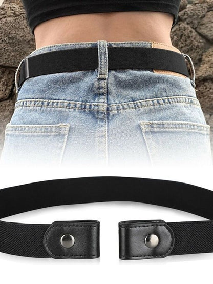 Clear Belt Nylon Steel Buckle Plain Casual Work Daily Black White Blue Coffee for Women