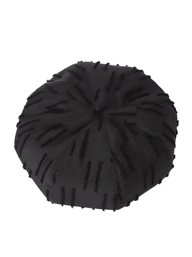 Fashion Black Beret Women Spring Summer Thin Breathable Painter Hat Trendy Artist Hat for Women