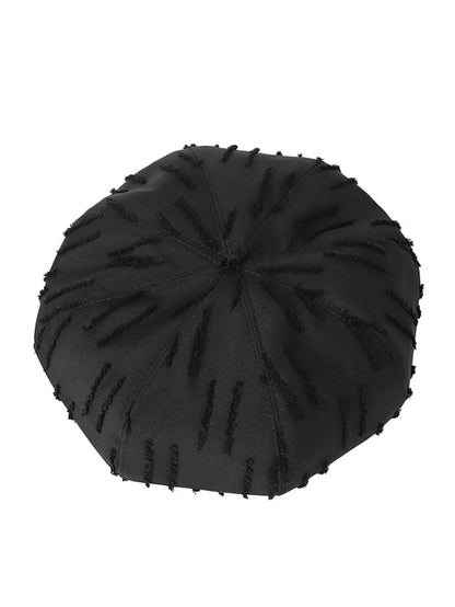 Fashion Black Beret Women Spring Summer Thin Breathable Painter Hat Trendy Artist Hat for Women