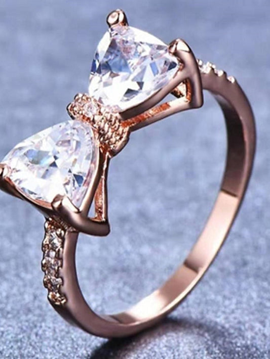 1PC Zircon Butterfly Tiny Diamond Ring For  Party Evening Date for Women