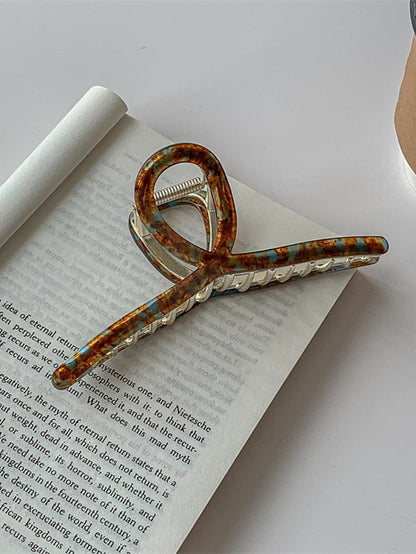 1PC Girls' Hair Hair Claw Various Hair Clip  Aliya&K 8 Pack For Women Girls Hair Claw Clips Matte Gold Crystal Hair Claws Acetic Acid Hair Clips for Women