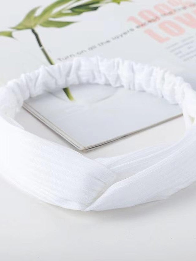 Women Twist Knotted Boho Stretchy Hair Bands Cross Turban for Women