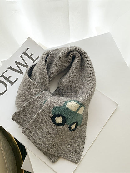 Kids Scarf Autumn Winter Fashion Children's Knitting Baby Bib Soft Knitting Winter Versatile Female Warm Girl Boy fit 2-4 Years Old for Women