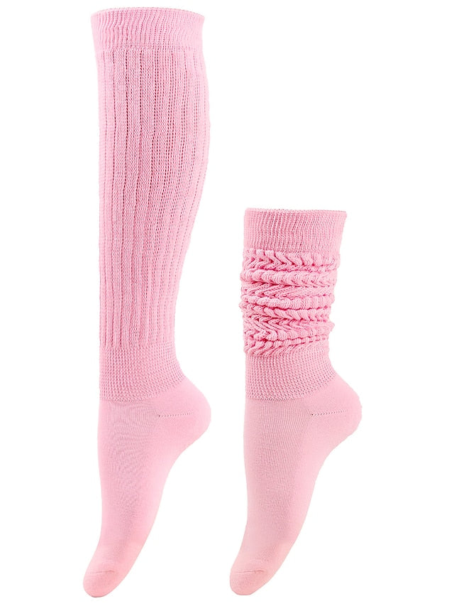 Crew Socks Home Work Daily Solid Color Polyester Spandex Simple Casual Warm Casual 1 Pair for Women