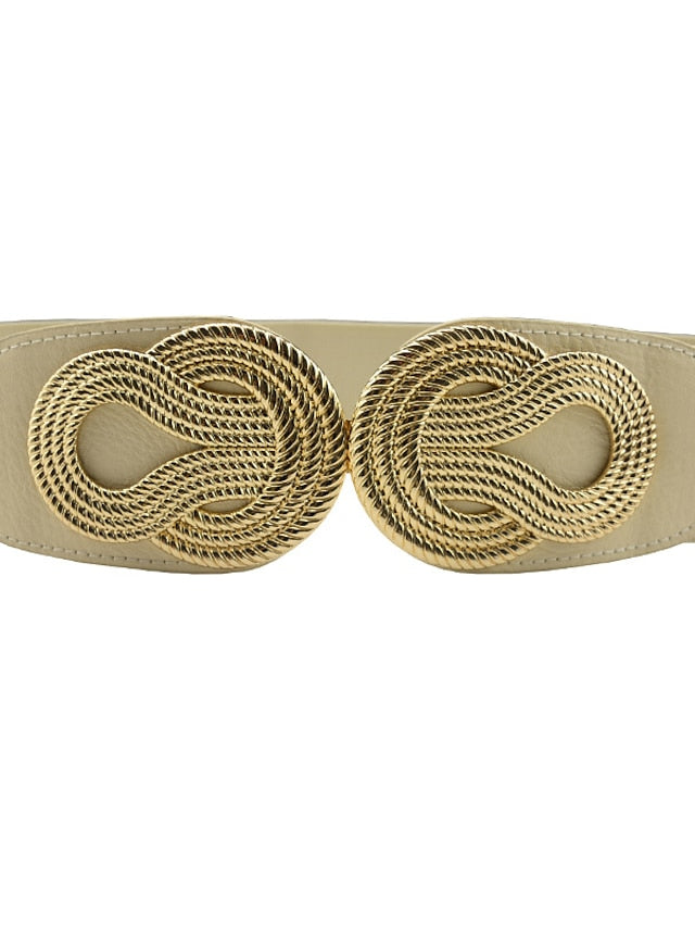 Buckle Party Wedding Street Dailywear Camel Black Belt Pure Color Red Fall Winter Spring Summer for Women