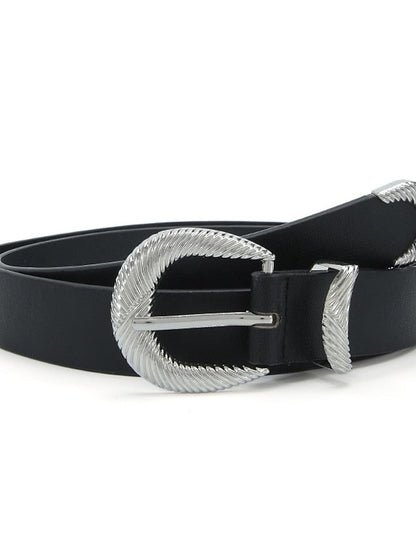 Unisex PU Buckle Belt PU Leather Prong Buckle D-ring Classic Casual Party Work Black White Pink Brown for Women