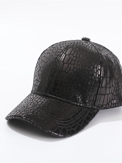Kpop Cool Serpentine Leather Women Baseball Hats Fashion Streetwear Sport Hip Hop Caps for Women