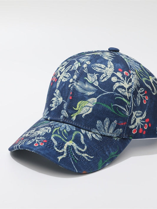 High Quality New Flowers Leaf Printed Baseball Cap Women Hat Shade Sport Hat Outdoor Adjustable Baseball Cap for Women
