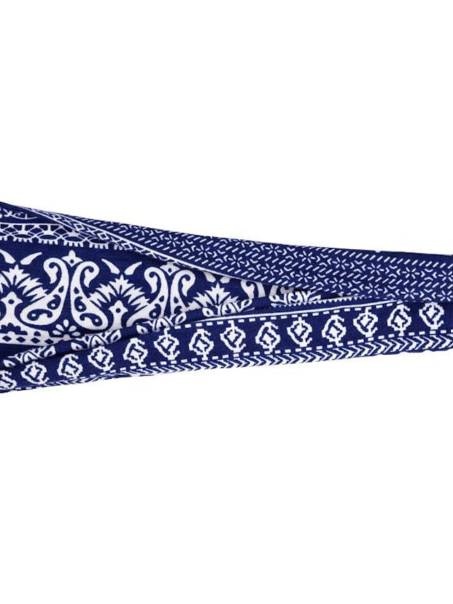 europe and the united states cross-border fashion sports hairband yoga bundle sweat-absorbing headband new ladies wide-brimmed printed headwear for Women