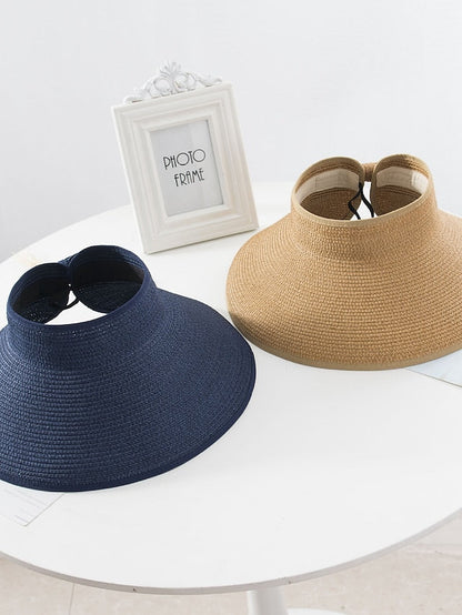 14 Colors Summer Folding Empty Top Hat Straw Hat Sun Hat Beach Hat Sunshade Sun Hat Panama Men's Straw Hat for Women