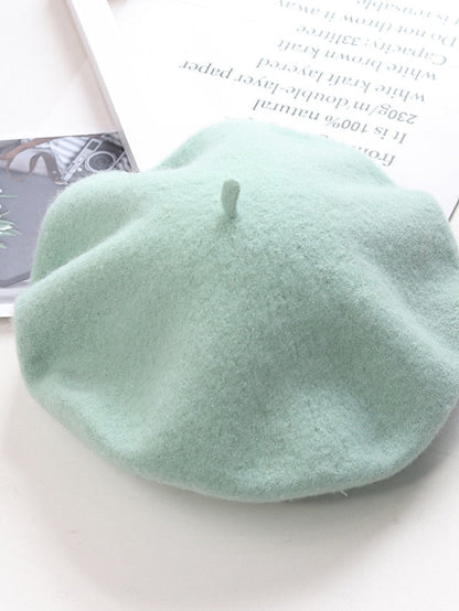 Hat Beret Hat Winter Hats Green Black Purple Outdoor Street Dailywear Knit Pure Color Comfort Warm Breathable for Women