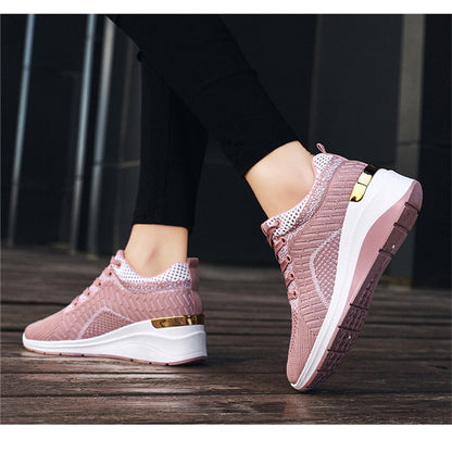 Zapatillas informales de malla estampada con cordones para mujer | Ideales para cualquier temporada