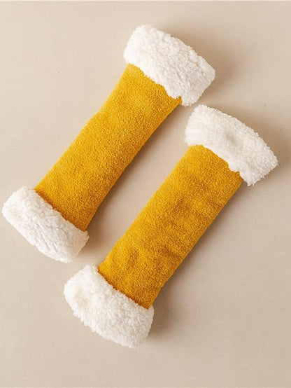 Leg Warmers Boot Cuffs Thick Winter Warm Socks Home Daily Solid Color Polyester Spandex Basic Classic Warm Casual 1 Pair for Women