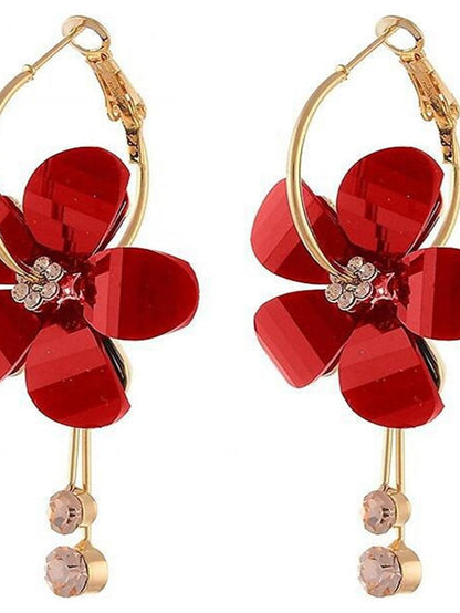 1 Pair Earrings For Daily Festival Acrylic Classic Fashion Petal for Women