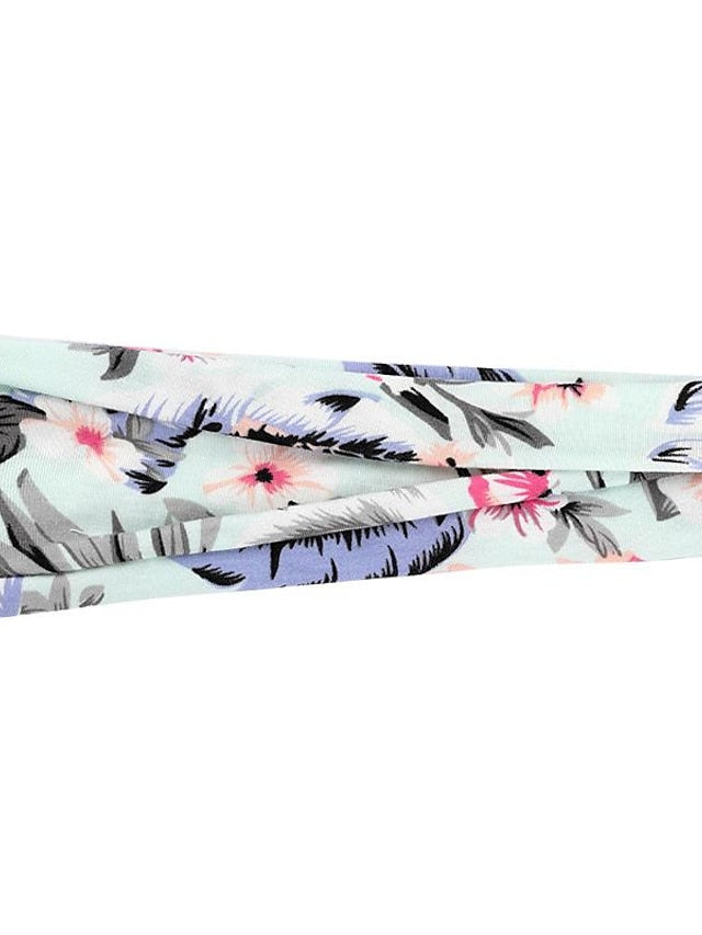 europe and the united states cross-border fashion sports hairband yoga bundle sweat-absorbing headband new ladies wide-brimmed printed headwear for Women