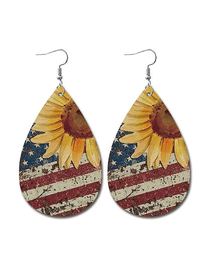 Earrings Fashion Outdoor National Flag Earring for Women