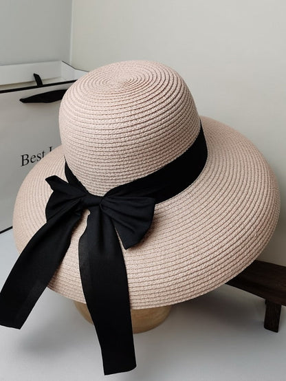 1 pcs Straw Sun Hat Summer Beach Hat UV UPF Wide Brim Straw Hat Foldable for Travel for Women