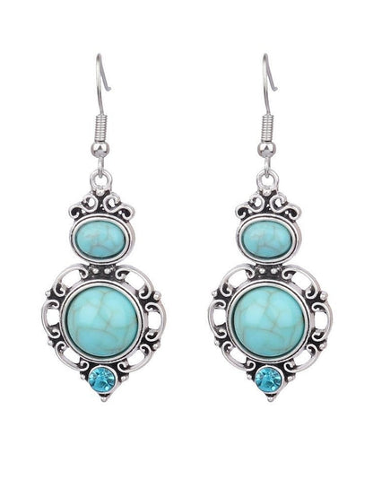 1 Pair Hanging Earrings For Daily Alloy Classic Totem Series for Women