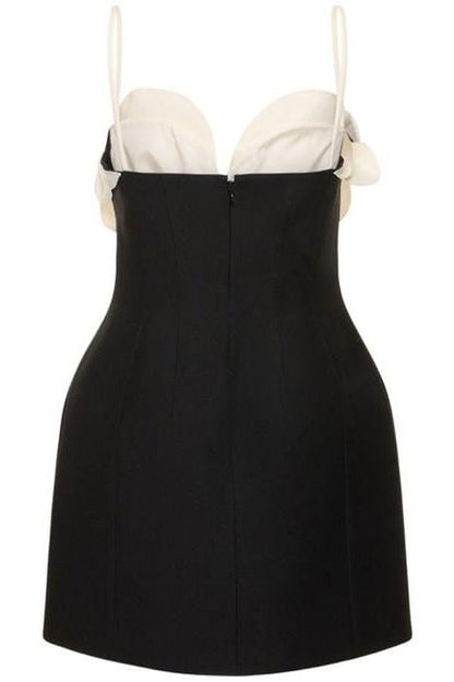 Vestido mini de crepé con flores Myrna