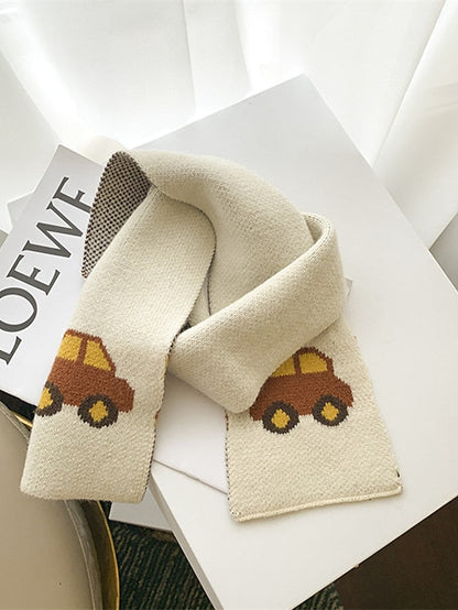 Kids Scarf Autumn Winter Fashion Children's Knitting Baby Bib Soft Knitting Winter Versatile Female Warm Girl Boy fit 2-4 Years Old for Women