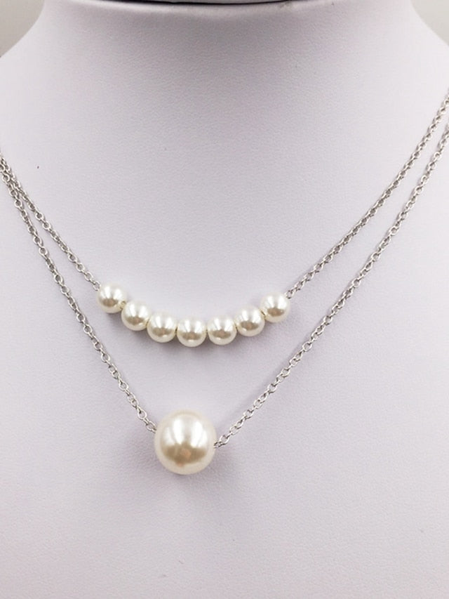 1PC Necklace For Gift Daily Imitation Pearl Alloy Classic for Women