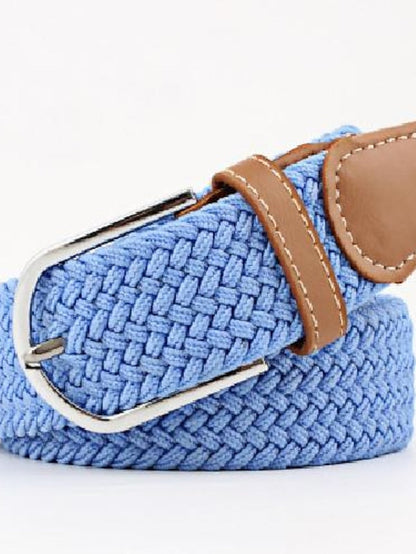 Belt Canvas leather Black And White Blue and White Blue white red Black rice coffee Black Waist Belt Street Casual Color Block / Spring / Summer / Winter for Women