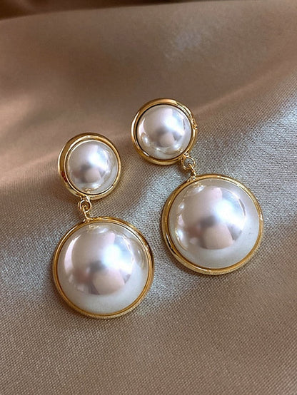 1 Pair Earrings For Pearl Birthday Party Evening Engagement Imitation Pearl Alloy for Women