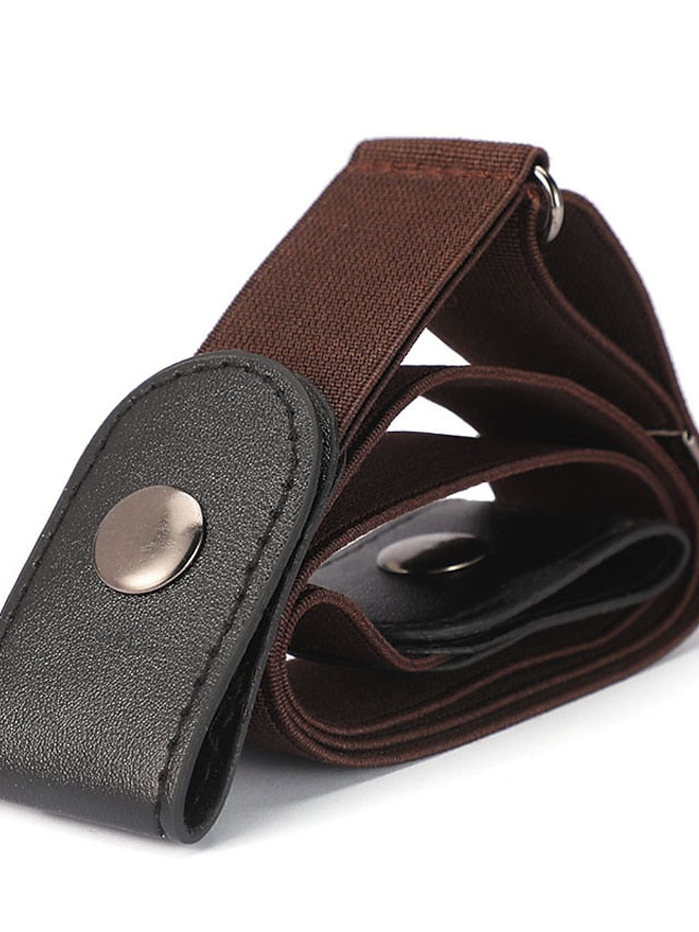 Clear Belt Nylon Steel Buckle Plain Casual Work Daily Black White Blue Coffee for Women