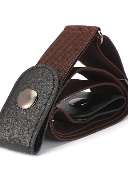 Clear Belt Nylon Steel Buckle Plain Casual Work Daily Black White Blue Coffee for Women